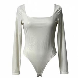 Lululemon Square-Neck Bodysuit Nulu Long Sleeve Thong Cut Large W3INRS LXBO NWT